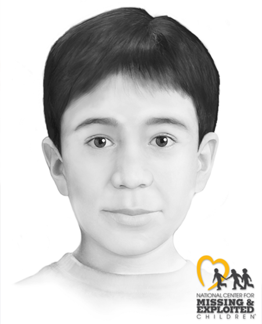 Poster of a young boy found in a shallow grave